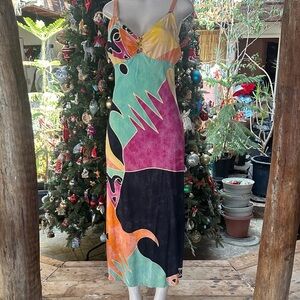 Vibrant Multicolor Maxi Dress